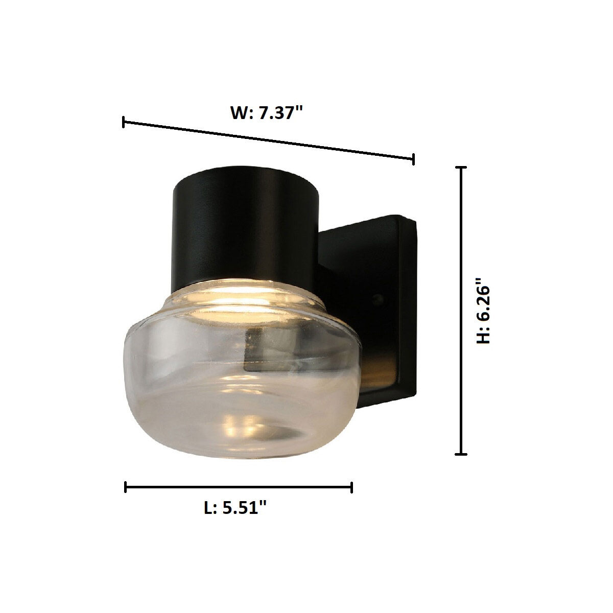 Belby LED 5.51 inch Black Wall Sconce Wall Light